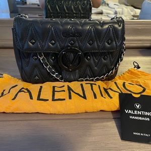 MARIO VALENTINO Studded Leather Crossbody Bag